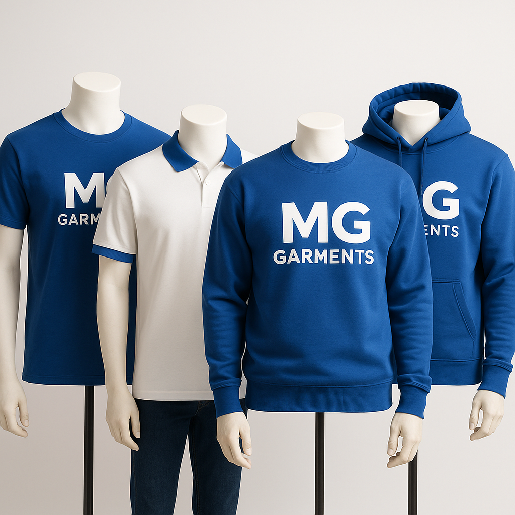 MG Garments Product Collection - T-shirts, Polos, Sweatshirts & Hoodies